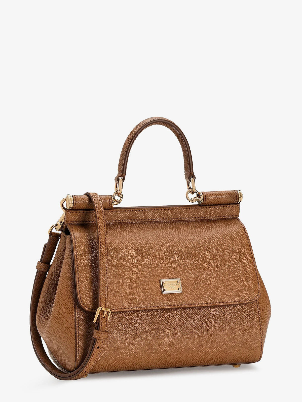 Dolce &amp; Gabbana Women's Sicily Medium Leather Shoulder Bag Beige, view 3