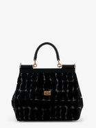 Dolce &amp; Gabbana Women's Sicily Velvet Handbag Black
