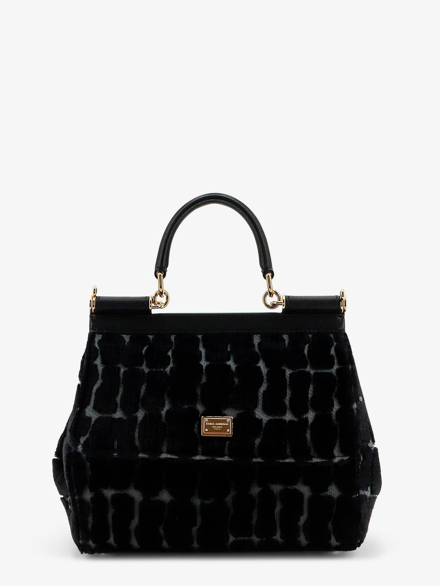 Dolce &amp; Gabbana Women's Sicily Velvet Handbag Black