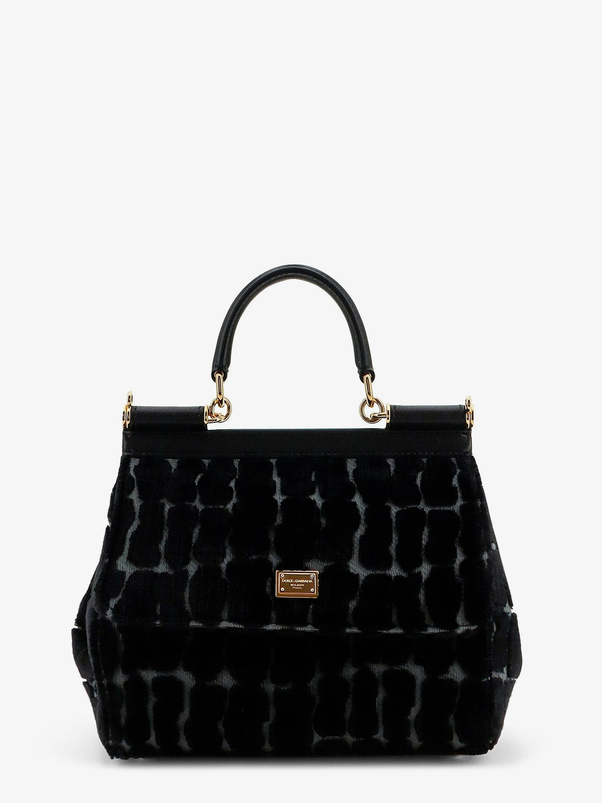 Dolce &amp; Gabbana Women's Sicily Velvet Handbag Black