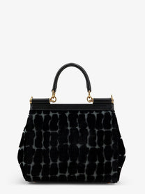 Dolce &amp; Gabbana Women's Sicily Velvet Handbag Black
