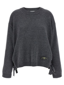 Ganni Side Laces Sweater Grey