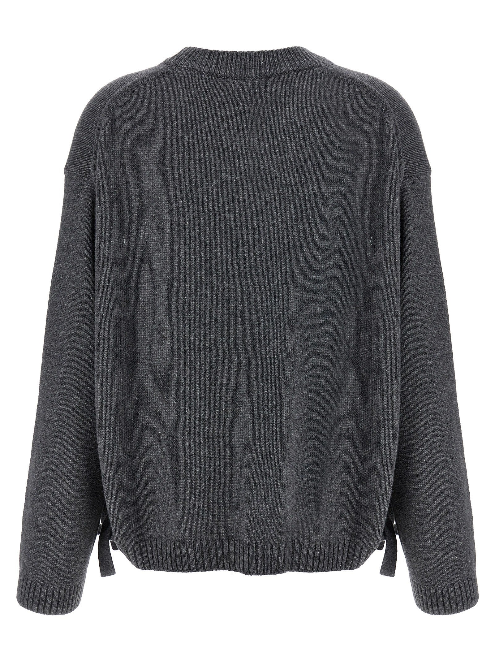 Ganni Side Laces Sweater Grey