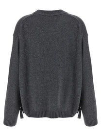 Ganni Side Laces Sweater Grey