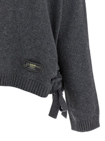 Ganni Side Laces Sweater Grey