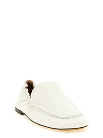 Odissi Siena Nappa Moccasins White