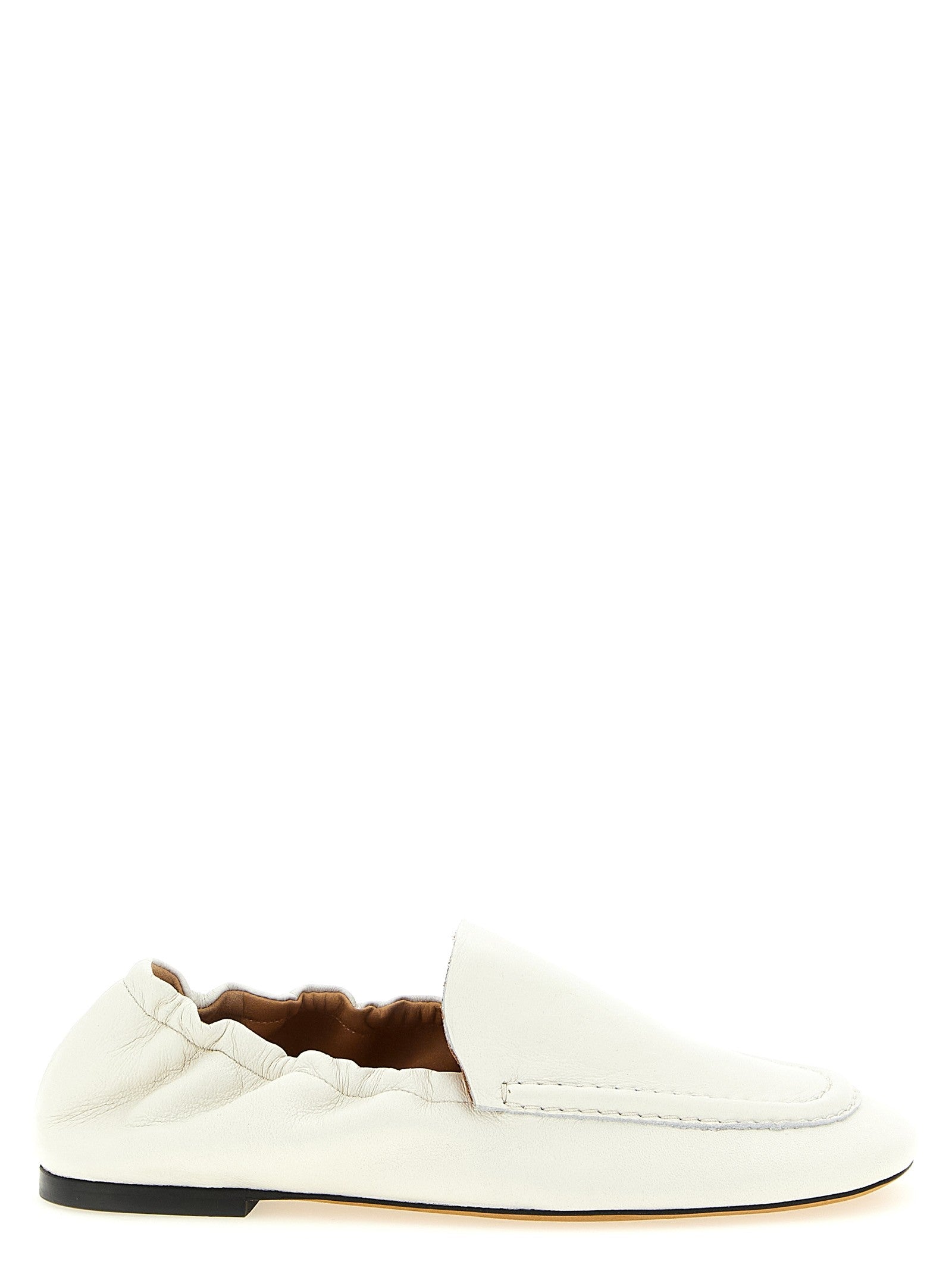 Odissi Siena Nappa Moccasins White