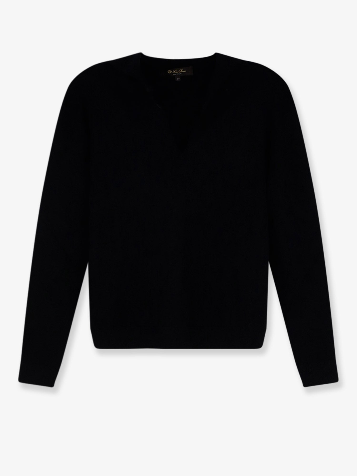 Loro Piana Women's Siena Silk and Cotton Polo Sweater Black