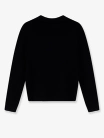 Loro Piana Women's Siena Silk and Cotton Polo Sweater Black