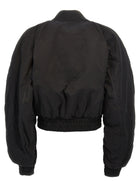 The Andamane Sierra Cropped Bomber Jacket Black, view 2