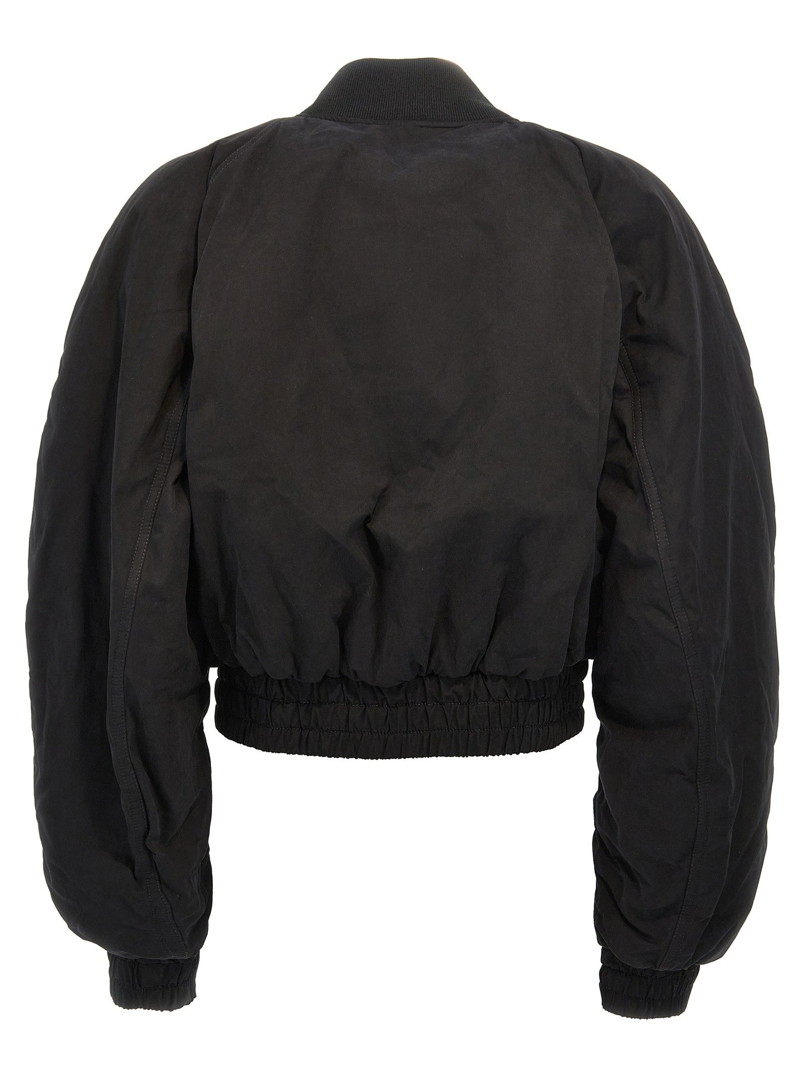 The Andamane Sierra Cropped Bomber Jacket Black