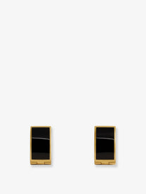 Toteme Women's Signature Brass Earrings Black