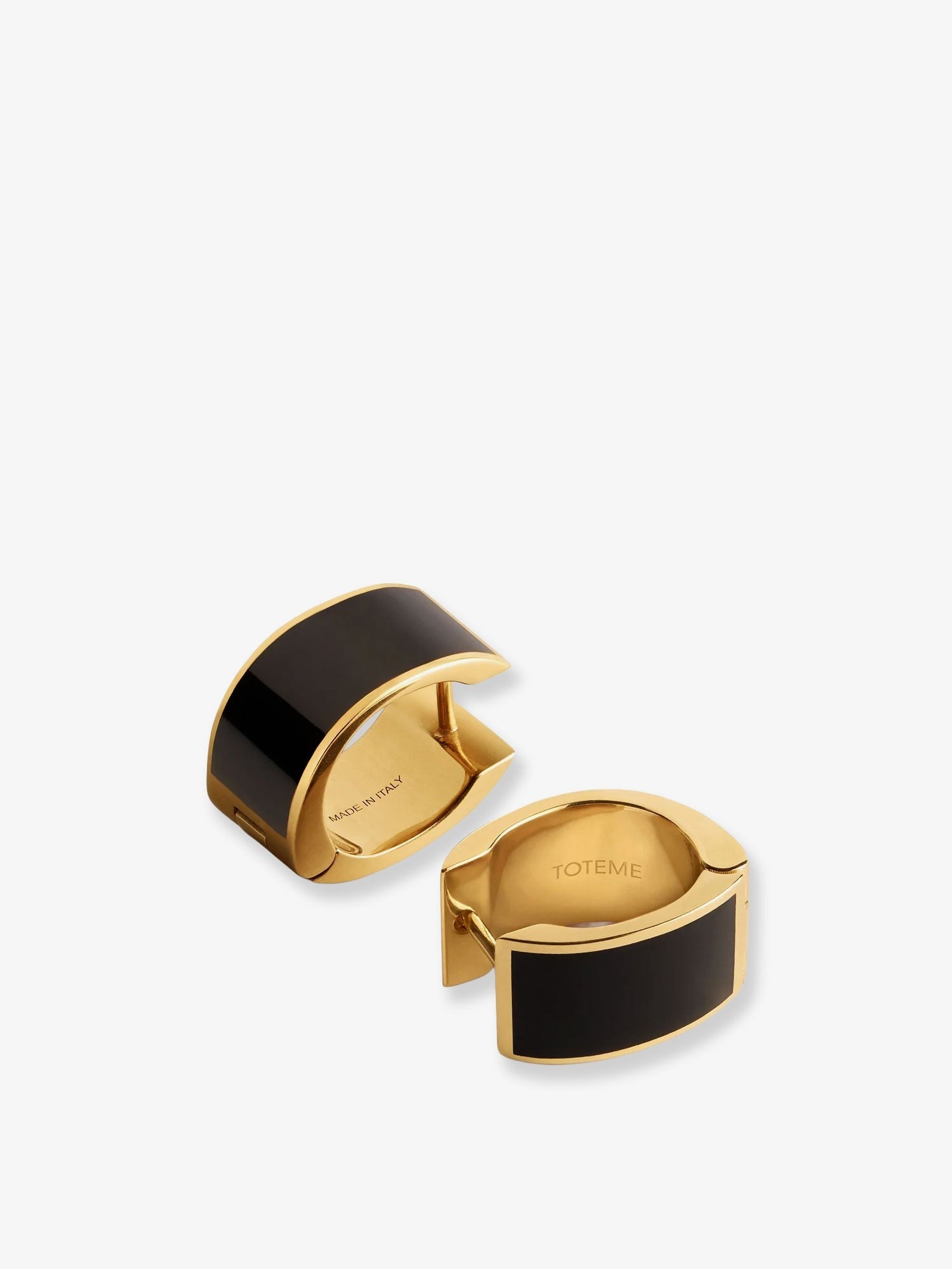 Toteme Women's Signature Brass Earrings Black