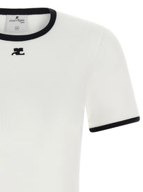 courrèges Signature Contrast Shirt White