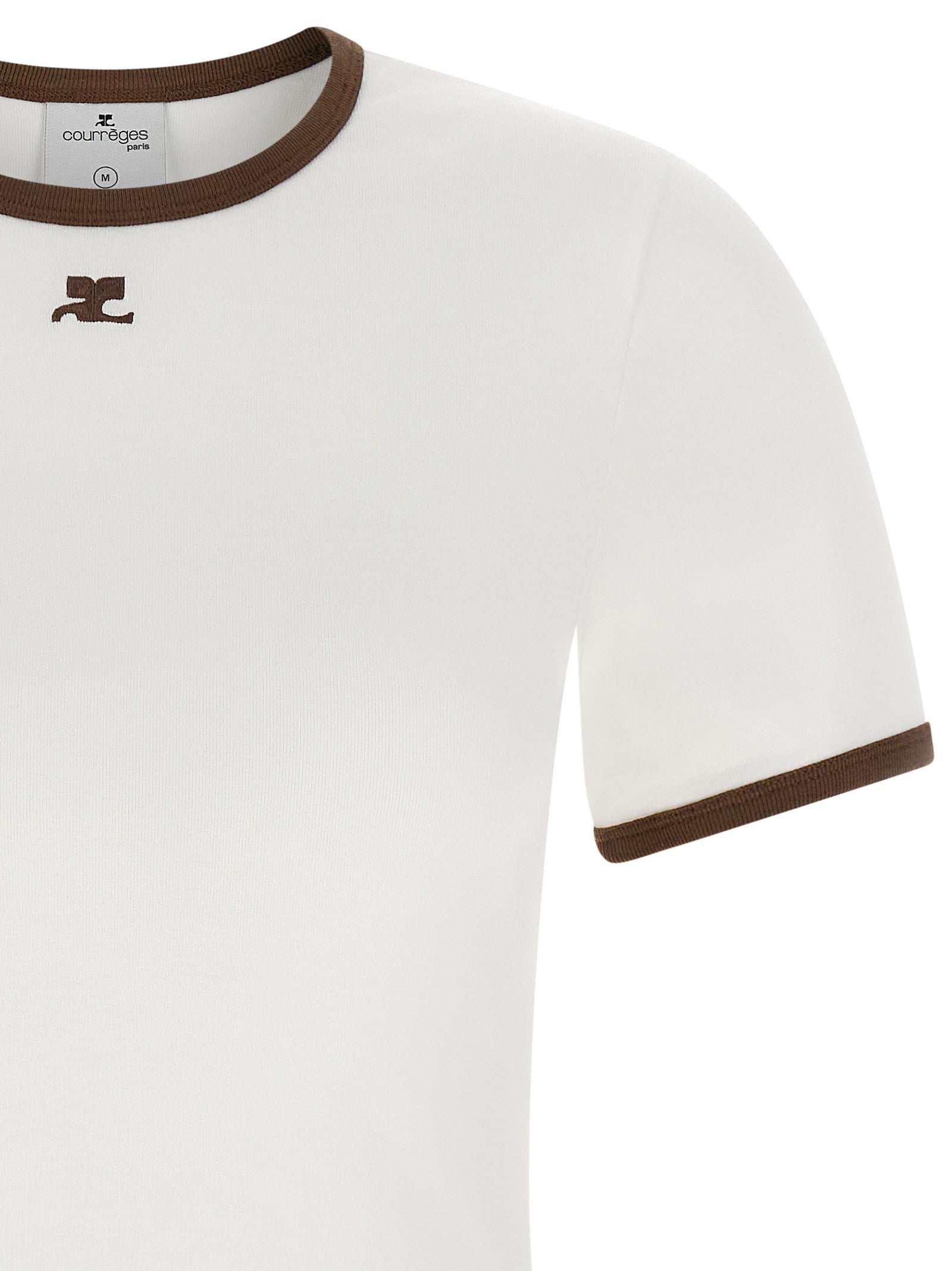courrèges Signature Contrast Shirt Brown