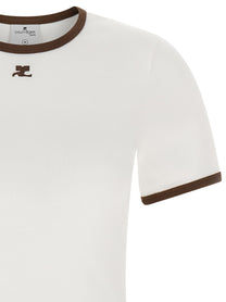 courrèges Signature Contrast Shirt Brown