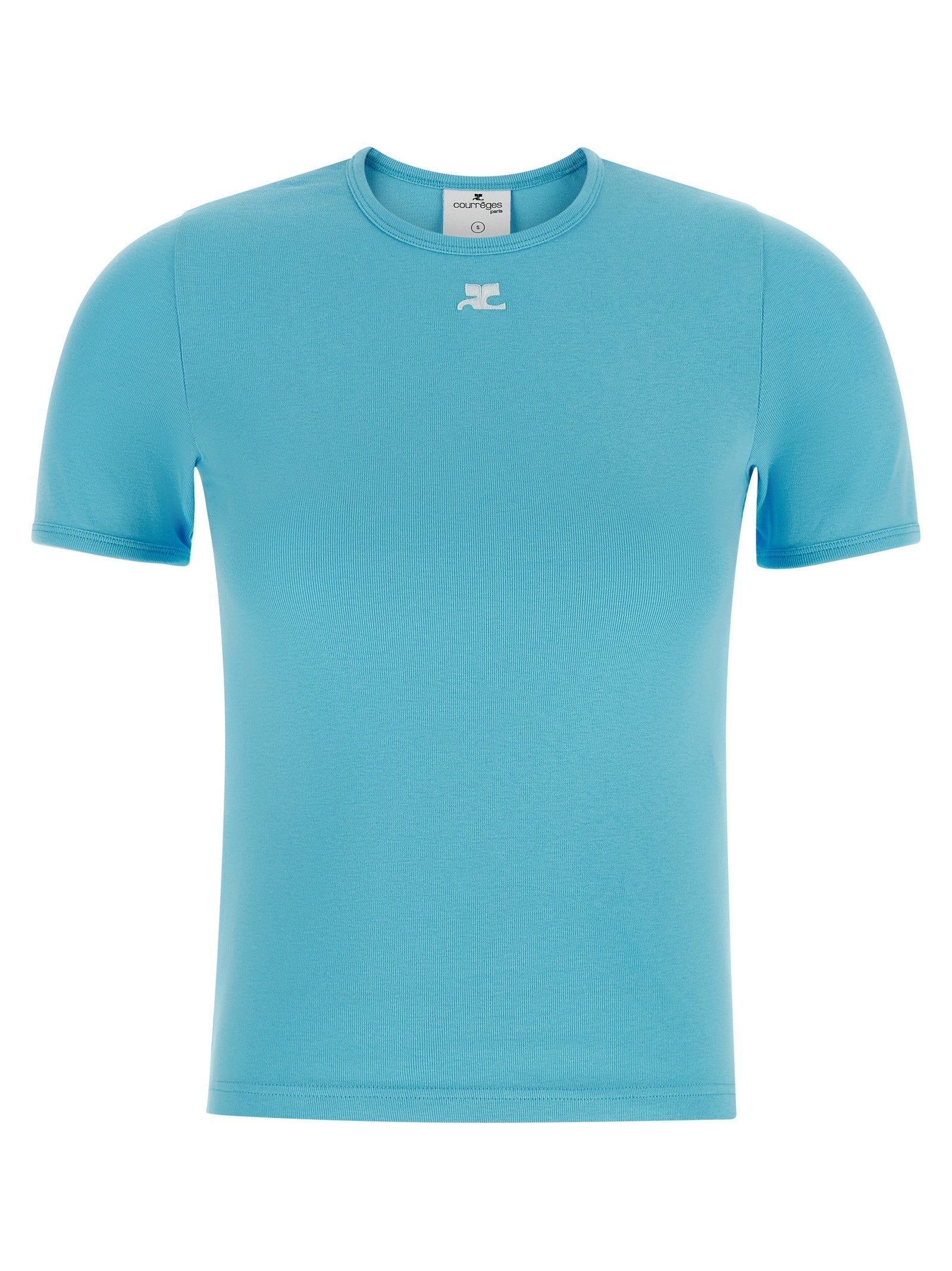 courrèges Signature Contrast Shirt Blue