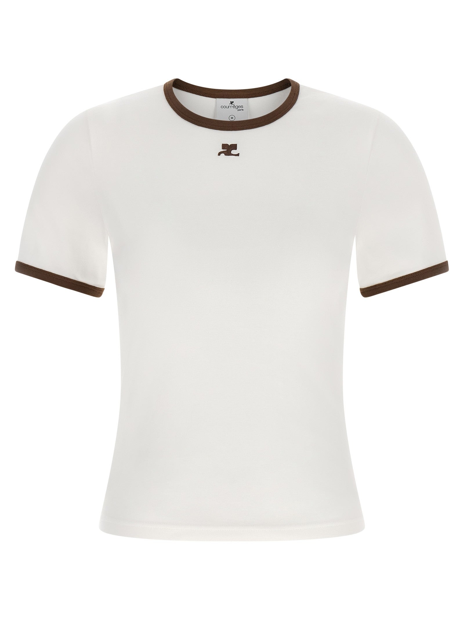 courrèges Signature Contrast Shirt Brown