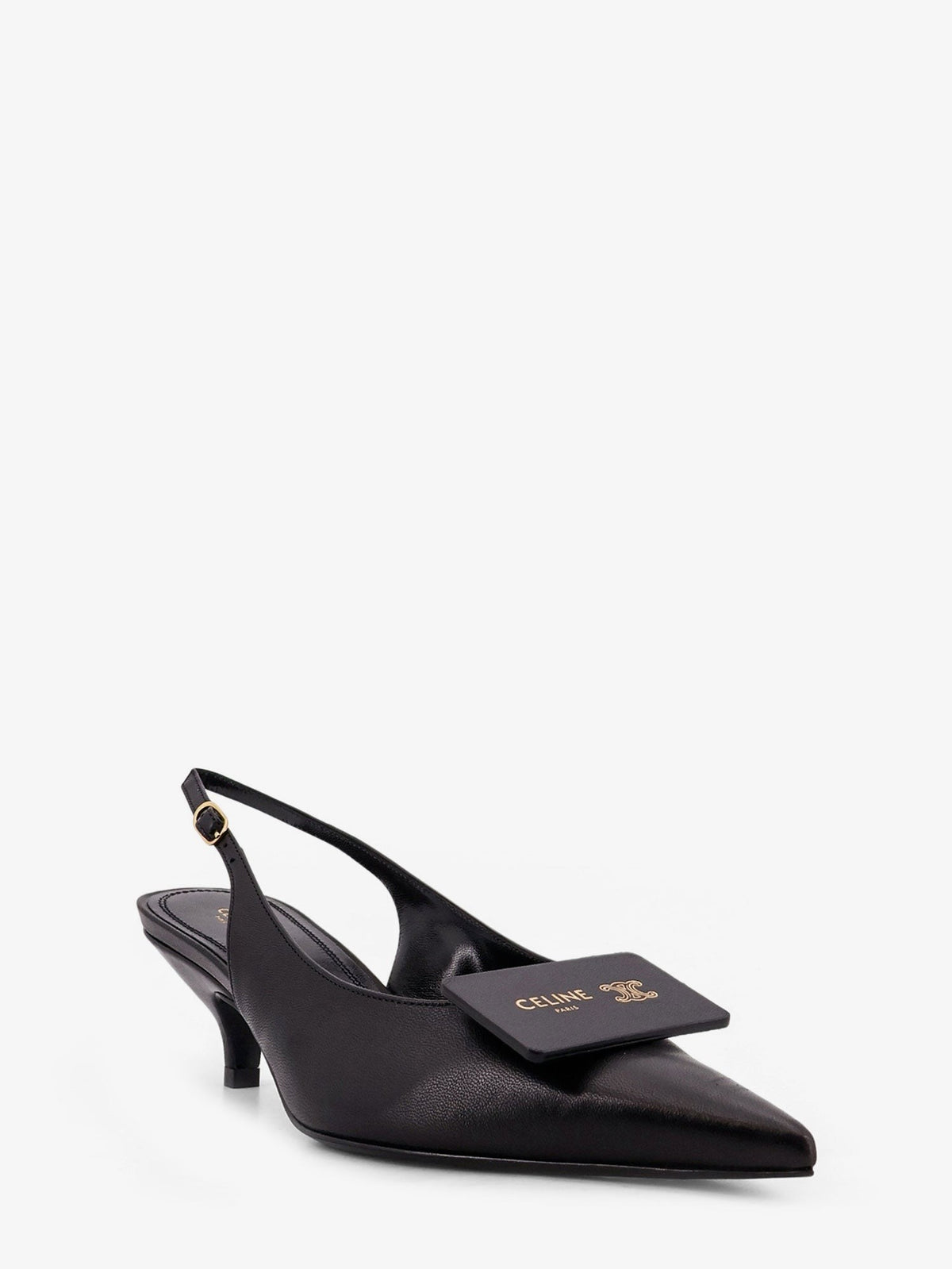 Celine Women's Signature Leather Pumps Black