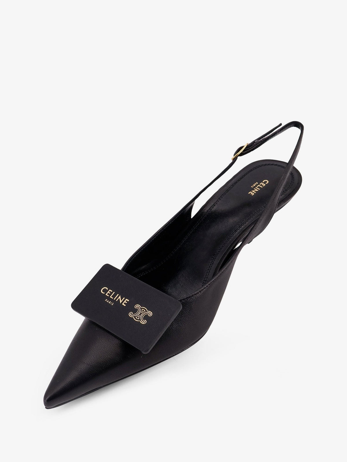 Celine Women's Signature Leather Pumps Black