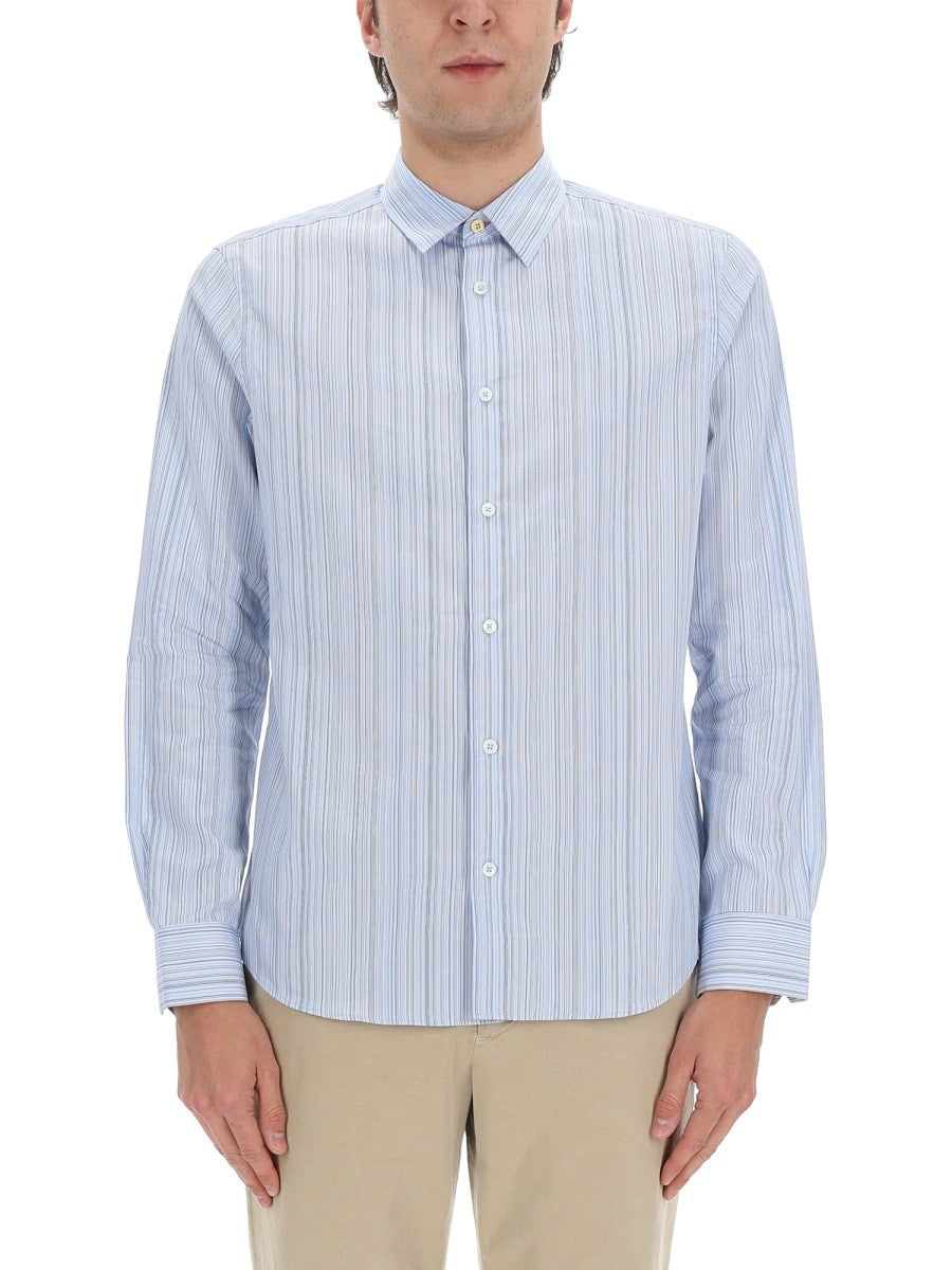 Paul Smith Men's Signature Stripe Shirt Blue