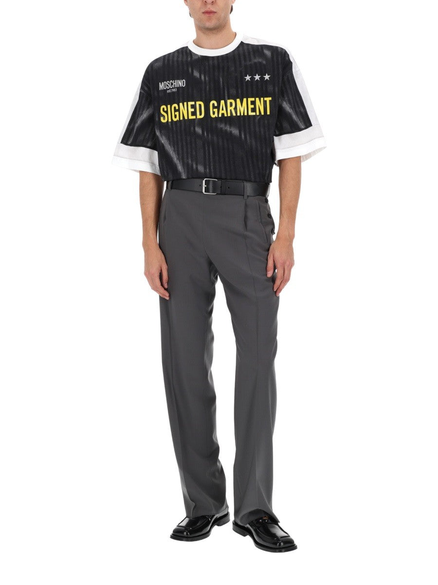 Moschino Men's Signed Garment Shirt Black