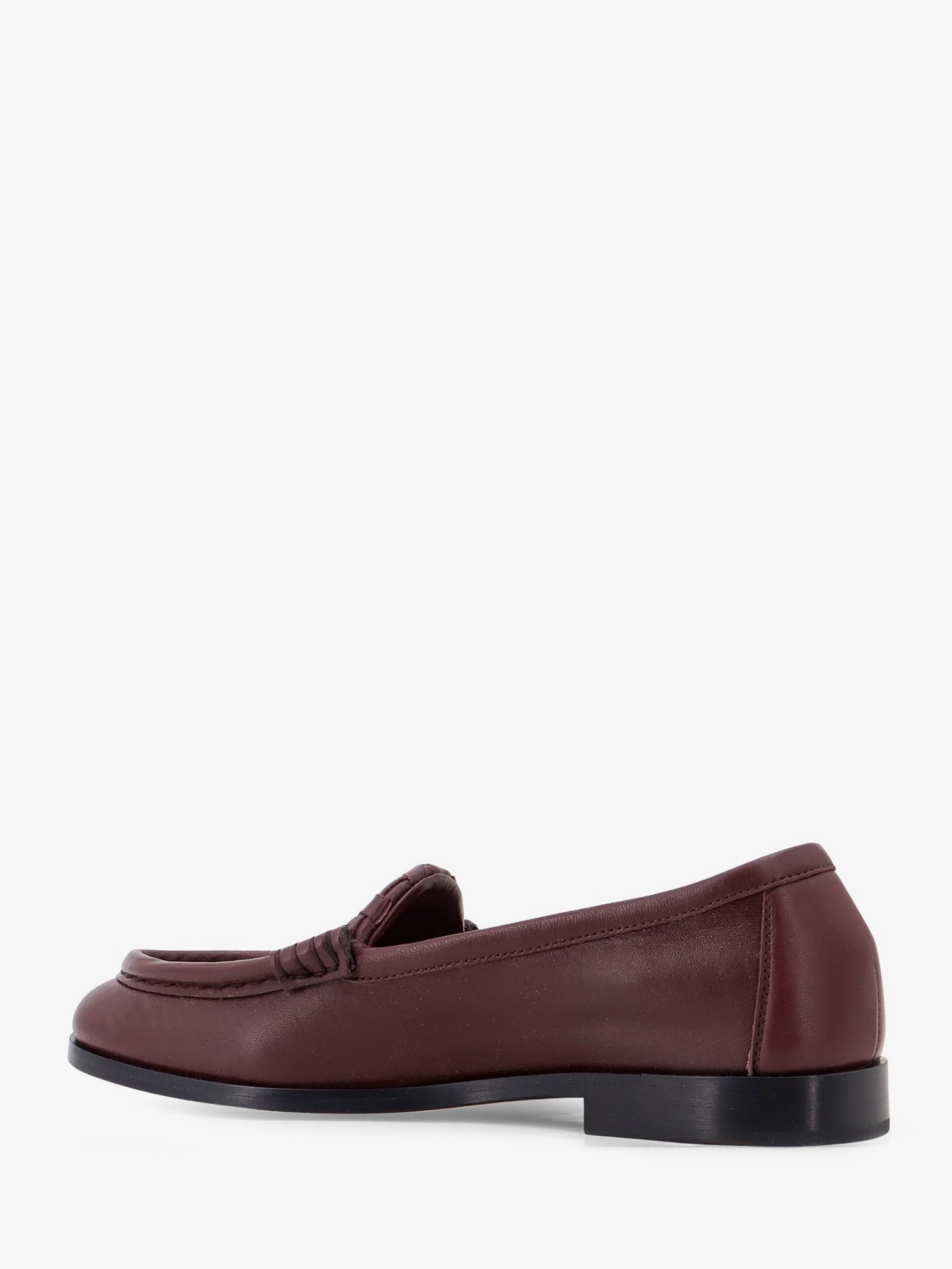 Bottega Veneta Women's Silenzio Leather Loafers DEEP MAHOGANY
