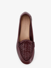 Bottega Veneta Women's Silenzio Leather Loafers DEEP MAHOGANY