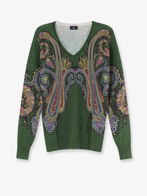 ETRO Women's Silk and Cashmere Blend Sweater Brown
