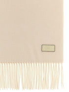 Agnona Silk and Cashmere Scarf Beige, view 2