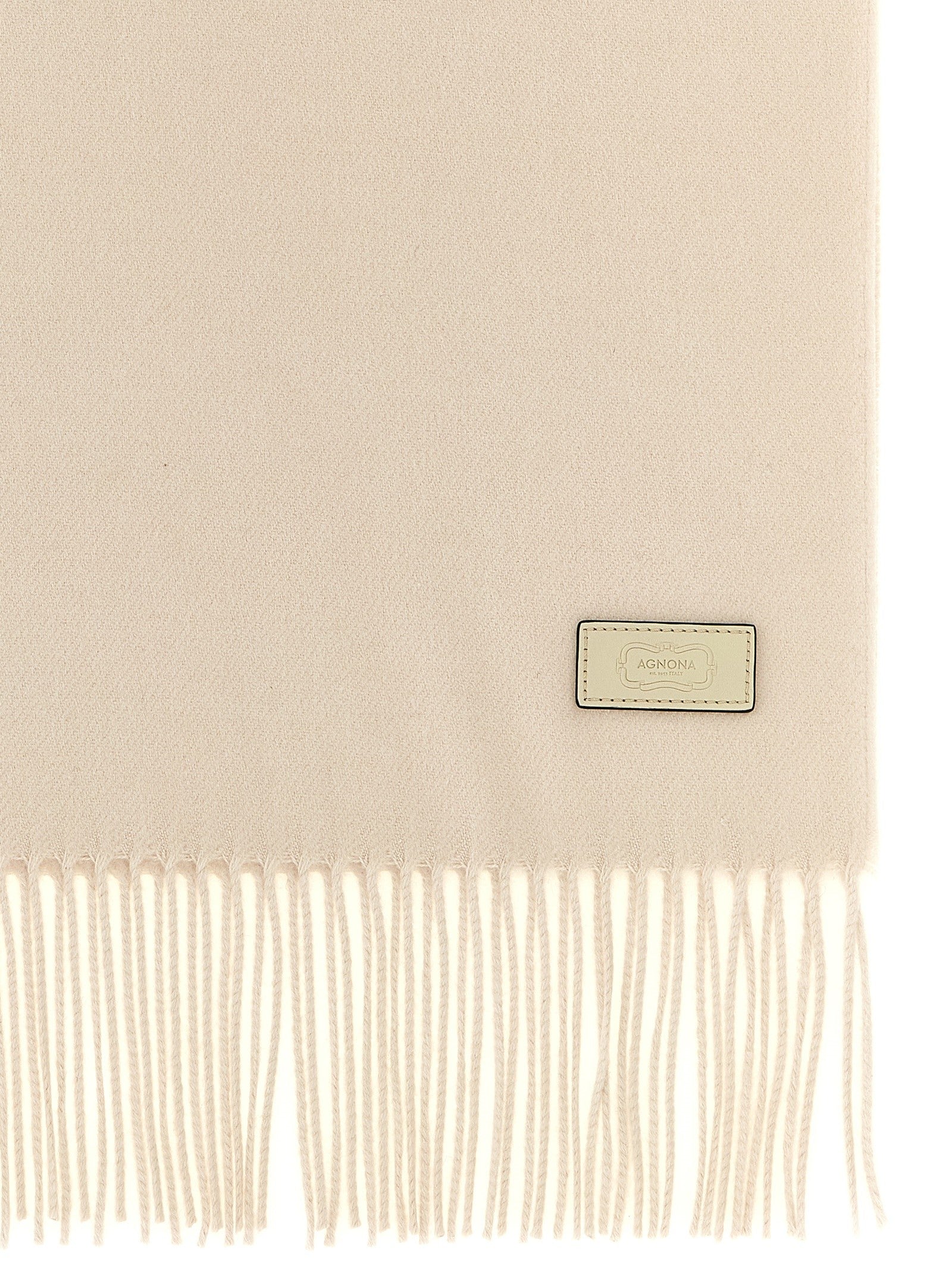 Agnona Silk and Cashmere Scarf Beige