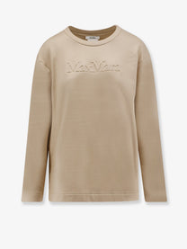 Max Mara Women's Silk and Cotton Blend Berma Sweatshirt Beige