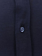 Brunello Cucinelli Men's Silk and Cotton Blend Shirt Blue