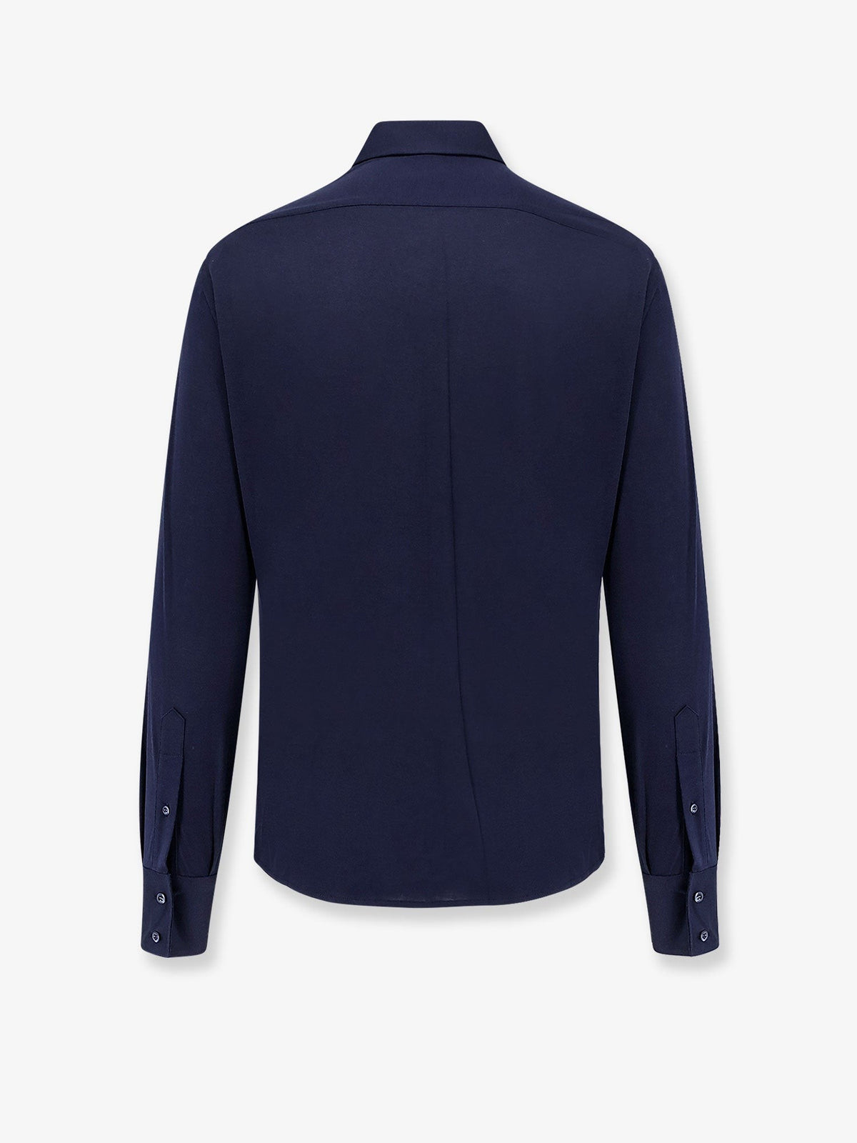 Brunello Cucinelli Men's Silk and Cotton Blend Shirt Blue