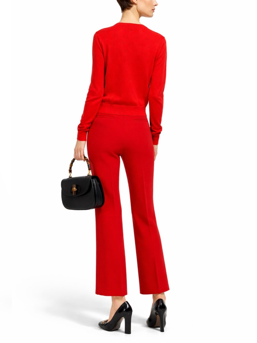 Gucci Women's Silk and Cotton Cardigan Red