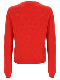 Gucci Women's Silk and Cotton Cardigan Red