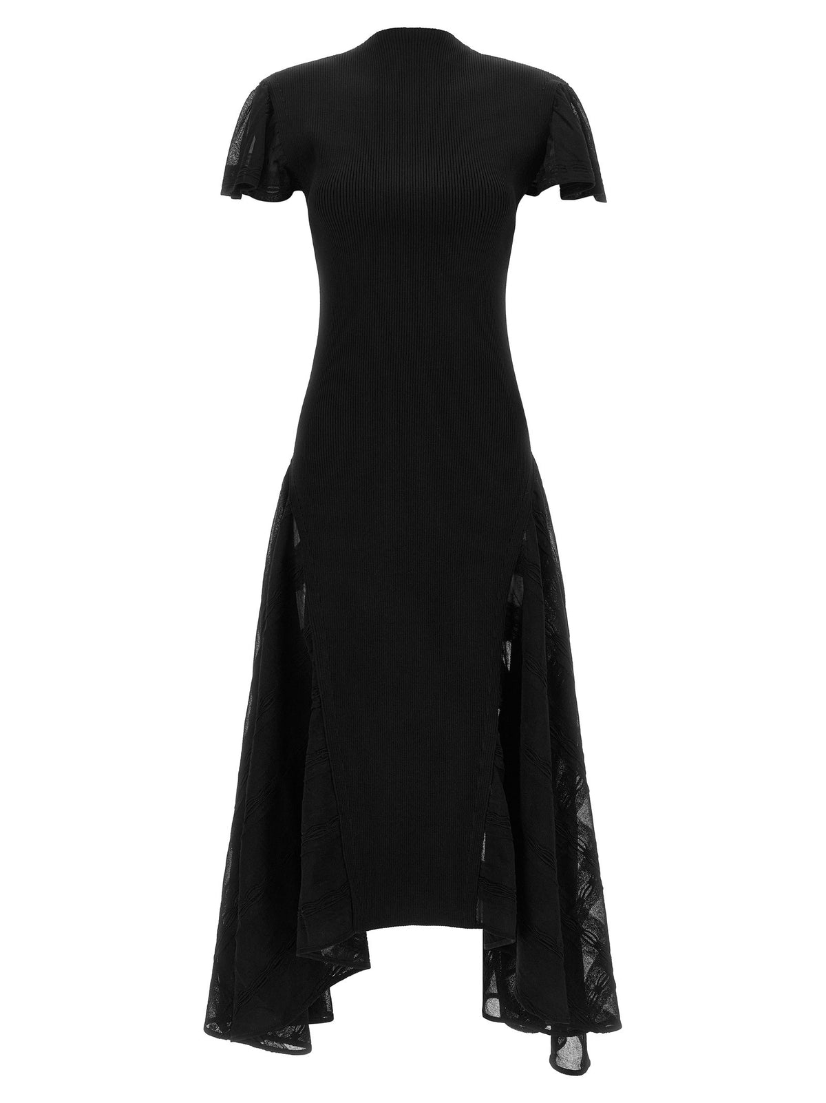 LANVIN Silk and Cotton Dress Black