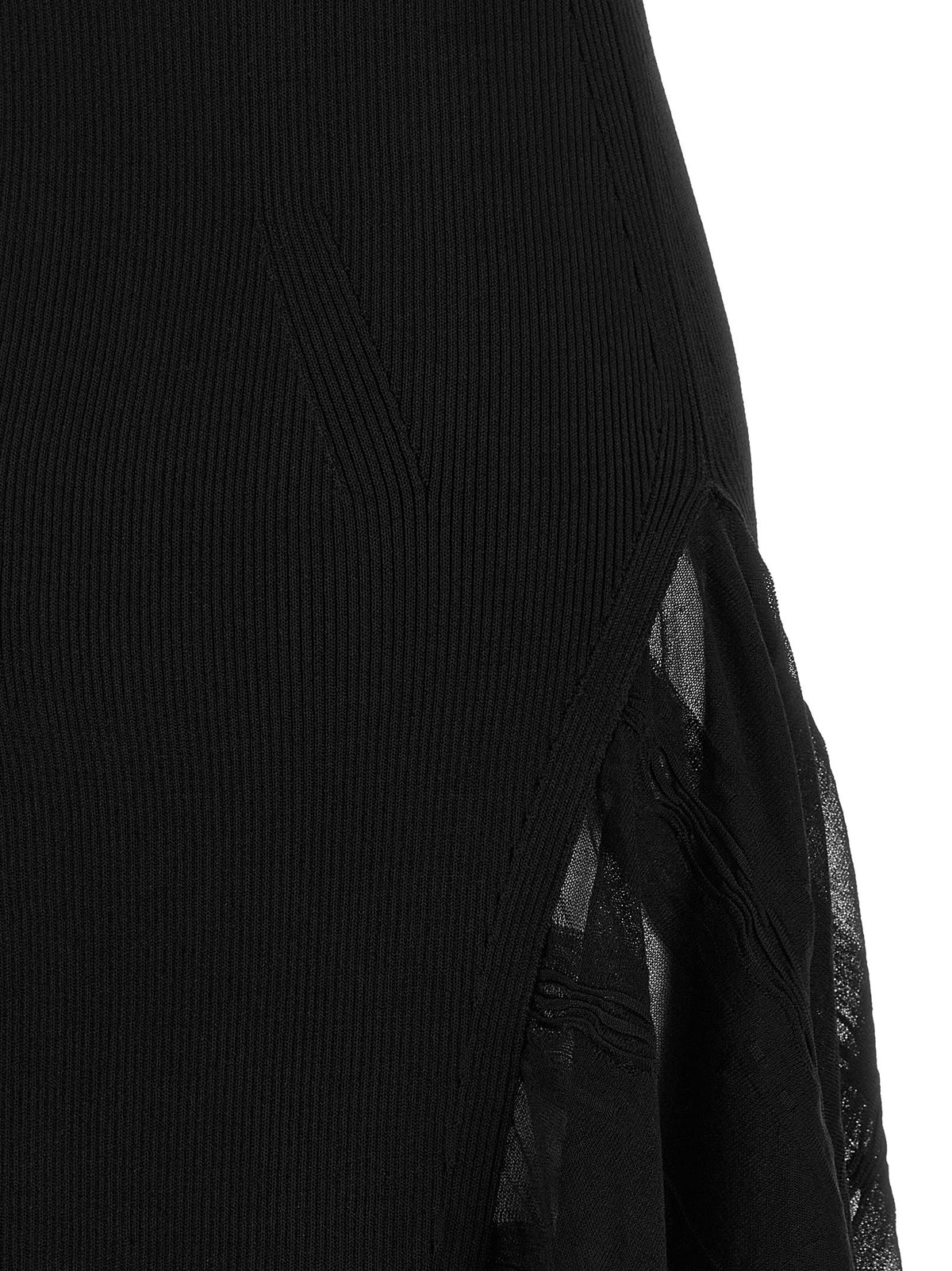 LANVIN Silk and Cotton Dress Black