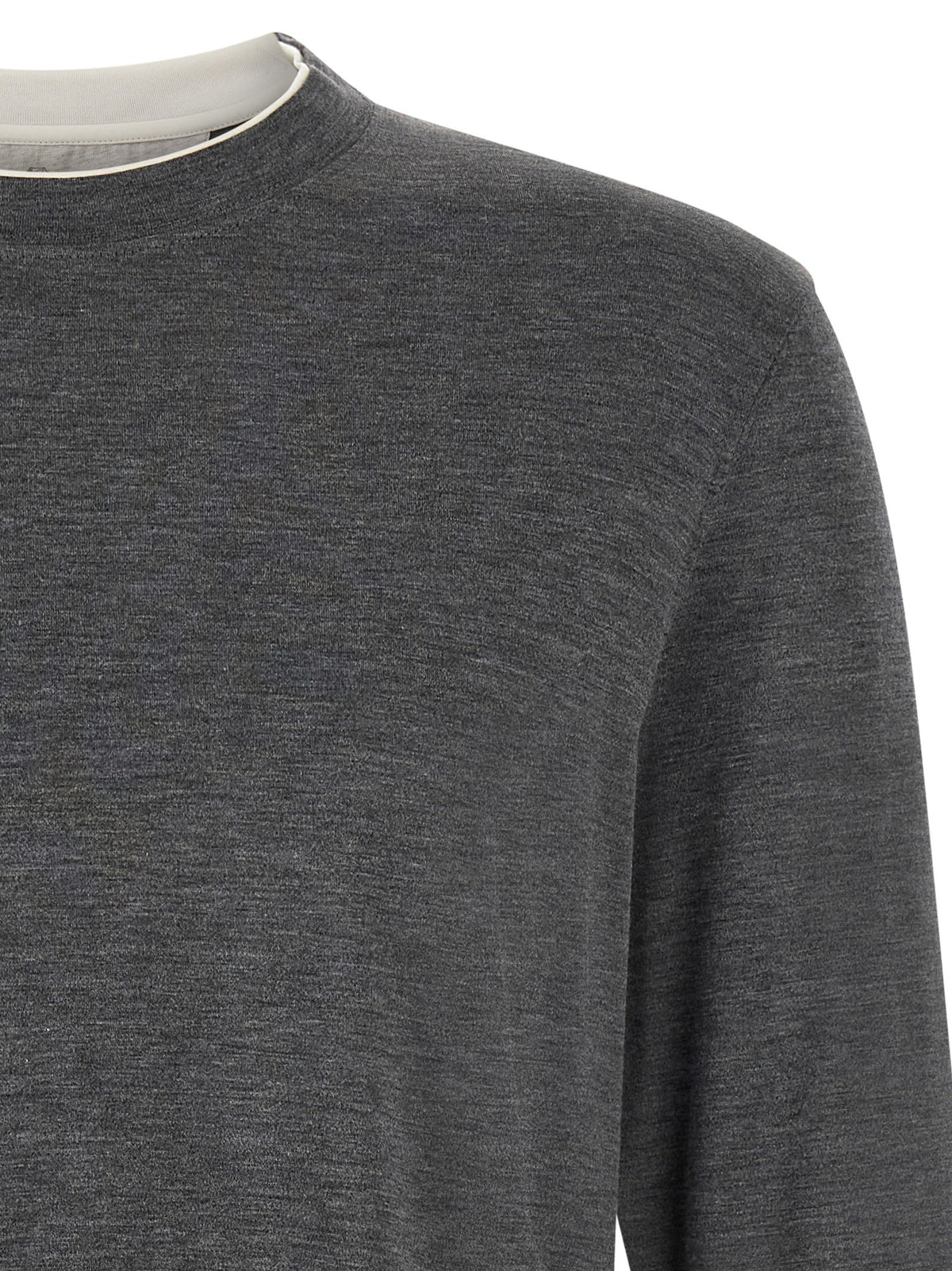 Brunello Cucinelli Silk and Cotton Shirt Grey, view 3