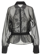 Ermanno Scervino Silk and Lace Shirt Black, view 2