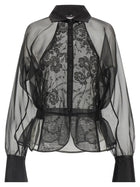 Ermanno Scervino Silk and Lace Shirt Black