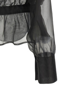 Ermanno Scervino Silk and Lace Shirt Black, view 4