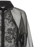 Ermanno Scervino Silk and Lace Shirt Black, view 3