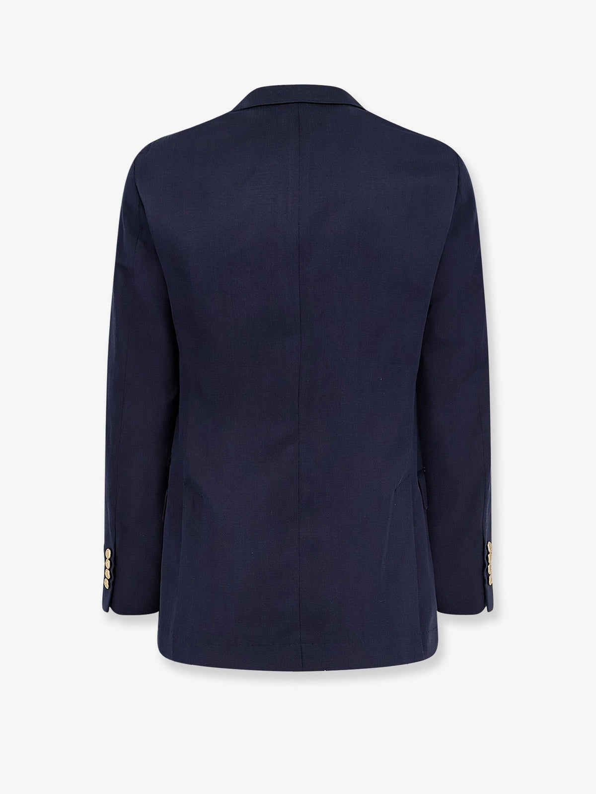 Brunello Cucinelli Men's Silk Twill and Linen Délavé Blazer Blue, view 2