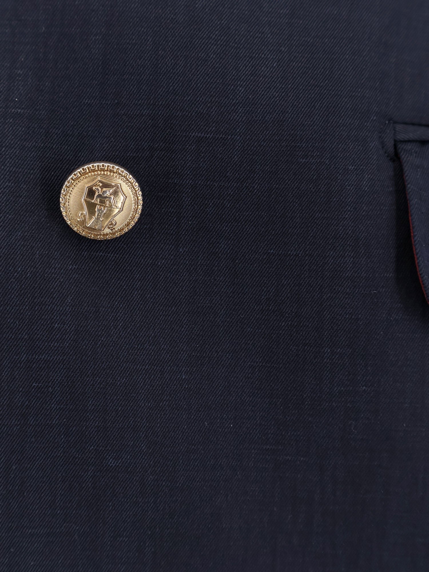 Brunello Cucinelli Men's Silk Twill and Linen Élavé Blazer Blue