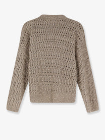 Brunello Cucinelli Women's Silk and Nylon Sweater Green Brunello Cucinelli