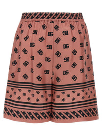 Dolce &amp; Gabbana Silk Bermuda Shorts Blue