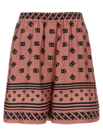 Dolce &amp; Gabbana Silk Bermuda Shorts Blue
