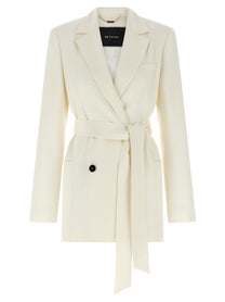 Kiton Silk Blazer White