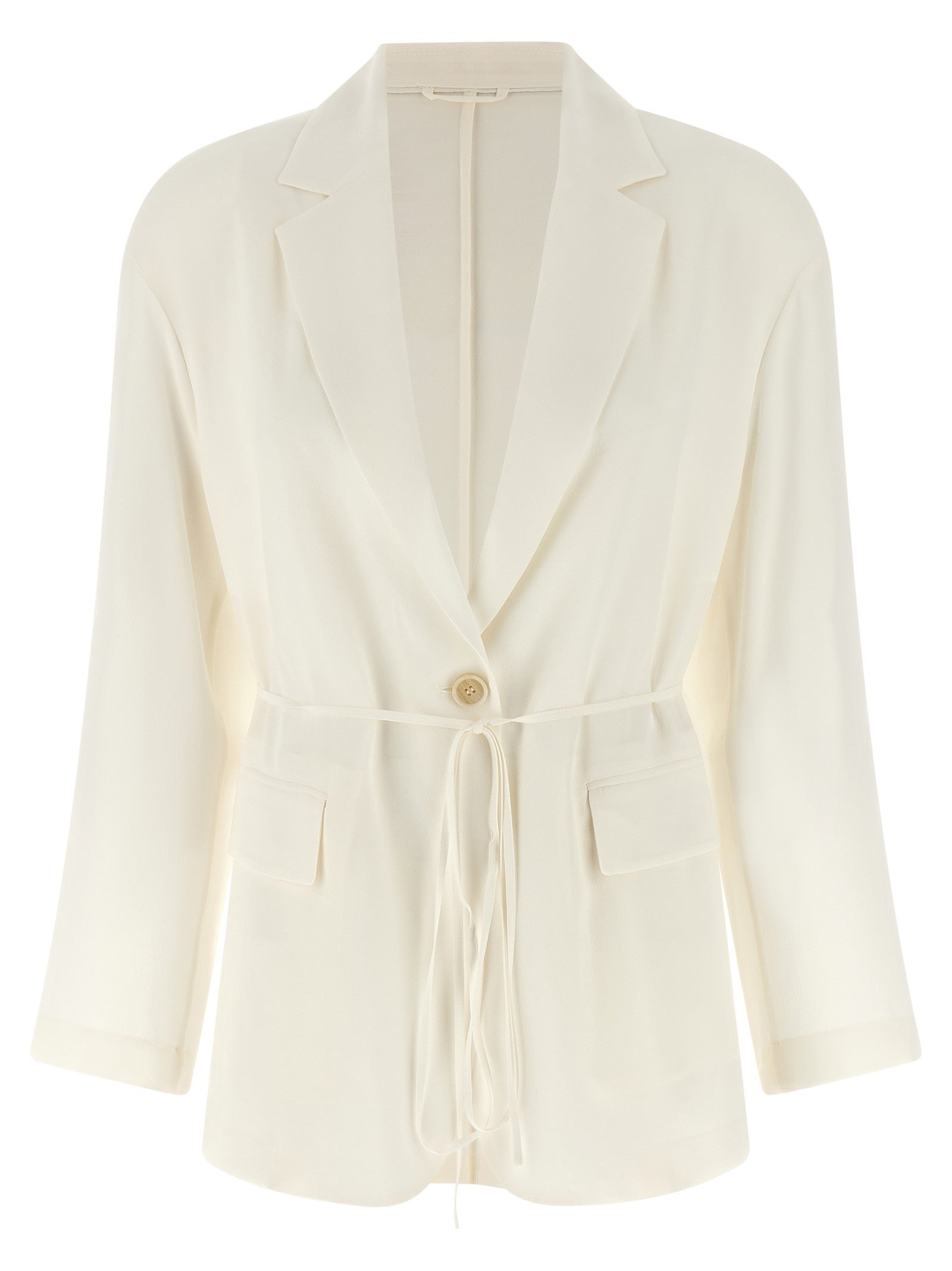 Brunello Cucinelli Silk Blazer Beige